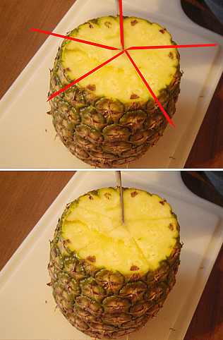 Как можно красиво нарезать ананас? Фото