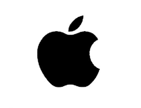 черно-белый логотип Apple