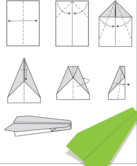 как сделать бумажный самолетик